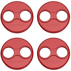 RC GearPro Mavic Mini 2 Pack Tempered Glass Foil Film+DIY Scratch-Proof Sticker+Motor Cover Cap for DJI Mavic Mini Drone (1* Red Motor Cover Set)