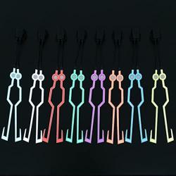 SUOTENG Helmet DIY Light Sticker, Waterproof Motorcycle Bike Helmet LED Cold Light Strip EL Sticker Flashing Warning Lights Night Riding Helmet Kit (Color : Orange)