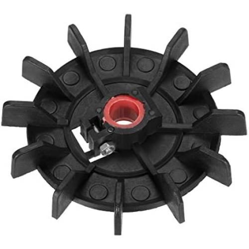 uxcell Motor Fan Blade 116mmx14mm Round Shape Bore Black Engineering Plastic with 12 Vanes