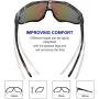 OULAIQI Sports Sunglasses Cycling Sunglasses for Men Women with 1 or 3 Interchangeable Lenses Baseball Glasses