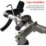 Bike Phone Mount for Mountain Bicycle, Universal Aluminum Road Bike Stem Cap Cell Phone Holder, Connect Quickly Riding Clip Stand, MTB Handlebar Clamp Quick Release for iPhone Samsung Google-【2nd Gen】