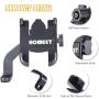 Homeet Motorcycle Phone Mount, Metal Motorcycle Phone Holder Motorbike Rearview Mirror Smartphone Holder Mount Universal 【Φ10mm】- 360° Rotation Adjustable - Aluminum Alloy