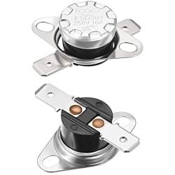 uxcell KSD301 Thermostat 95°C/203°F 10A Normally Open N.O Adjust Snap Disc Temperature Switch 2pcs