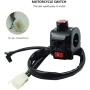 SHENTIANWEI 22mm 7/8 motorcycle switch motorcycle speaker button turning signal light start switch hand put electric controller (Color : Black)