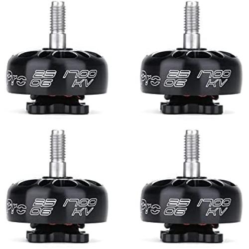 iFlight 4pcs XING-E Pro 2306 1700KV Brushless Motor 6S for QAV FPV Racing Drone Quadcopter Motor (Black)