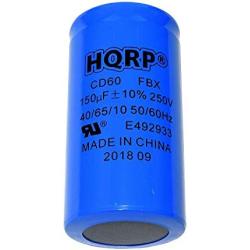 HQRP 150uF 250V Start Capacitor Compatible with AC Electric Motor Start HVAC Blower Compressor Pump 150MFD CD60 UL Listed