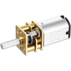 uxcell Micro Speed Reduction Motor DC 6V 200RPM with Full Metal Gearbox 0.18A Electric Gear Box Motor with 2 Terminals for DIY RC
