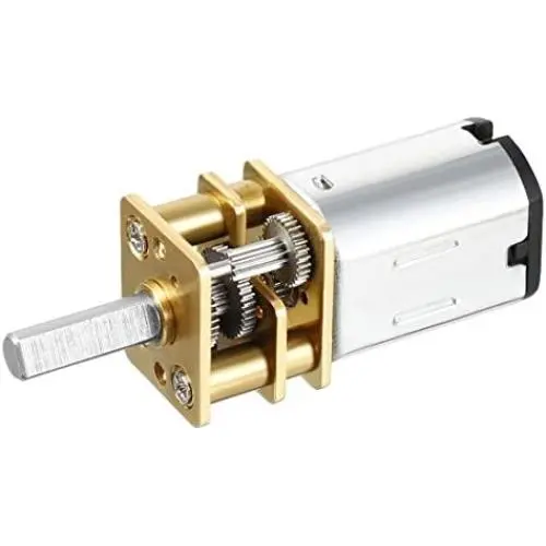 uxcell Micro Speed Reduction Motor DC 6V 200RPM with Full Metal Gearbox 0.18A Electric Gear Box Motor with 2 Terminals for DIY RC