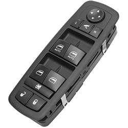 Master Power Window Switch Driver Side for 2015-2017 for Chrysler 200; 2011-12 for Chrysler 300; 2011-14 for Dodge Charger; 2016 Ram 1500 2500 3500 only 4-Door Left Power Window Switch Blue Backlight