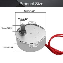 Fielect Synchronous Motor Turntable Motor AC24V 1/1.2R/MIN CW Electric Synchron Motor Connector Power Cord for Cup Turner, Cuptisserie, Tumbler Turner Guide Motor