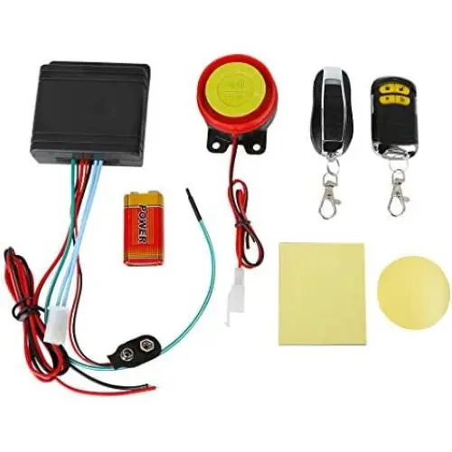 F FIERCE CYCLE 1 Set Motorcycle Scooter Bike Alarm System Engine Start Anti-theft Security Remote Control with Battery 315MHz