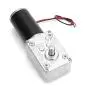 ViaGasaFamido Worm Gear Motor, DC High Torque Motor, Metal Reduction Gearbox Motor Reversible Electric Turbo Speed Reduction Motor with Ball Bearing 24V 8mm Shaft(100RPM)