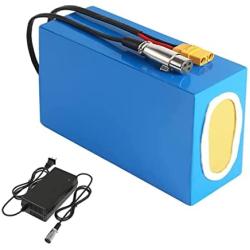 Jieoto E-Bike Battery Pack 36V 48V 52V 60V 20AH Lithium-ion Electric Bicycles Battery with 2A Charger and BMS Fit for 250W 500W 750W 1000W 1200W 1500W 1800W Motor