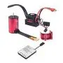 Surpass Hobby KK 3660 3500KV Waterproof Brushless Motor Shaft 3.175mm with Brushless 80A ESC and Program Card + Heatsink Combo for 1/10 RC Car