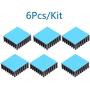 6pcs Small Heatsink 25 x 25 x 10 mm / 0.98 x 0.98 x 0.39 inch Aluminum Heat Sink with Thermal Conductive Double Sided Tape for Cooling GPU IC Chips VRAM VGA RAM