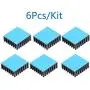 6pcs Small Heatsink 25 x 25 x 10 mm / 0.98 x 0.98 x 0.39 inch Aluminum Heat Sink with Thermal Conductive Double Sided Tape for Cooling GPU IC Chips VRAM VGA RAM