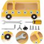 Screw Driver Boards Montessori Toy: 1 Set of Wooden Fire Truck Toys STEM Driver Spanner Kits Basic Skill Educational Learning Sensory Toy for Kid