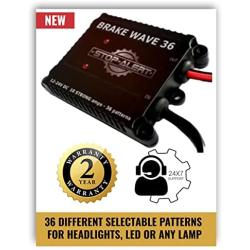 STOP-ALERT Brake Wave 36 - HEAVY DUTY 36 Light Selectable Flashes 10 AMPS Electronic Brake Flasher Tail & Stop Light Strobe - LED and Incandescent Lights for Cars, Trucks, Motorcycles 12-24V
