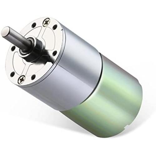 Greartisan DC 12V 100RPM Gear Motor High Torque Electric Micro Speed Reduction Geared Motor Centric Output Shaft 37mm Diameter Gearbox
