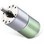 Greartisan DC 12V 100RPM Gear Motor High Torque Electric Micro Speed Reduction Geared Motor Centric Output Shaft 37mm Diameter Gearbox