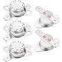 uxcell KSD301 Thermostat 190°C/374°F 10A Normal Closed N.C Adjust Snap Disc Temperature Switch for Microwave,Oven,Coffee Maker 5pcs