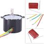 50KTYZ AC 220V 10W 0.5A Small Electric Low Speed Permanent Magnet Synchronous Motor CW/CCW 2.5/20RPM High Torque Metal Geared for Rotisserie Turntable (2.5 RMP)