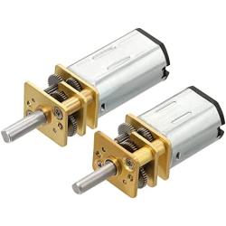 MECCANIXITY DC6V 35RPM DC3V 9RPM Micro Gear Box Speed Reduction Motor Electric Geared Motors with 2 Terminals