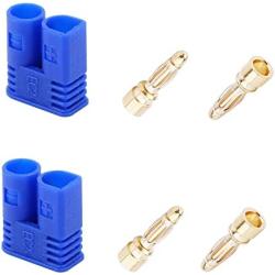 Heyiarbeit 2 Sets EC2 Connector 2mm Gold Bullet Banana Plug Male for RC ESC Lipo Battery Electric Motor DIY