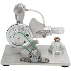 Stirling Engine Model Kit, Multi Color LED Multifunctional Stirling Engine Motor Toy Stainless Steel Simple to Operate for Gifts