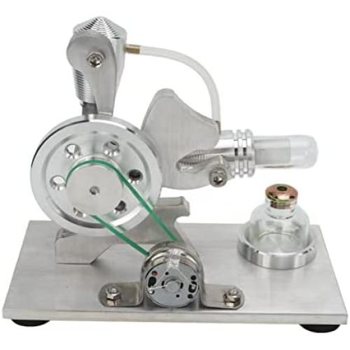 Stirling Engine Model Kit, Multi Color LED Multifunctional Stirling Engine Motor Toy Stainless Steel Simple to Operate for Gifts