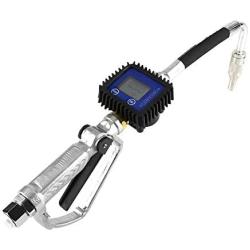 Air Operated Oil Transfer Pump Control Valve Fuel Petrol Oil Transfer Gun Oil Controller Oil Hose End Gun With Digital Meter USA STOCK