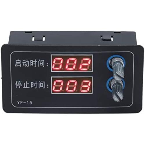 FTVOGUE YF‑15 Digital Timer Delay Switch Motor Controller Module Timing Switch Controllor with LED Display for Generator,Module