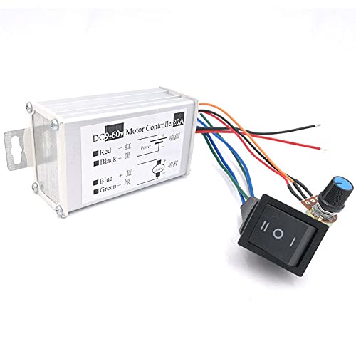 DC Motor Speed Controller 20A 9-60V Reversible PWM Control Forward/Reverse Switch