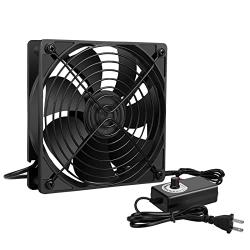 Qirssyn 120mm AC Powered Fan Variable Speed Controller, Strong Airflow AC 110V to 220V for Receiver LED Lights Amplifier DVR Playstation Component Cooling