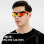 Bircenpro Polarized Sport Sunglasses for Men: UV Protection Sun Glasses For Driving Fishing Baseball Cycling Golf Motorcycle