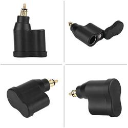 Tgoon Plug USB Charger, Adapter for Plug Outlet Motorcycle Dual USB Charger Power Adapter Cigarette Lighter for Hella DIN Plug