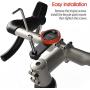 Bike Phone Mount for Mountain Bicycle, Universal Aluminum Road Bike Stem Cap Cell Phone Holder, Connect Quickly Riding Clip Stand, MTB Handlebar Clamp Quick Release for iPhone Samsung Google-Orange