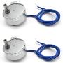 Fielect 2Pcs Synchronous Motor AC 110V 30-36RPM Synchron Motor Turntable Motor CW/CCW Direction 4W TYC-50 Single Flat Shaft