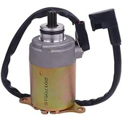 Glixal GY6 125cc 150cc Starter Motor with Wire for 4-stroke 152QMI 157QMJ Scooter Moped ATV Go-kart Engines