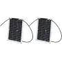 FTVOGUE 15W Waterproof Solar Panel Monocrystalline Solar Charging Board for Outdoor Car Motor Yacht[Solar panel +40A controller],Solar Panels