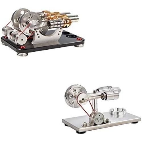 Sunnytech Hot Air Stirling Engine Motor Model Educational Toy Electricity M16-22-D-SC004