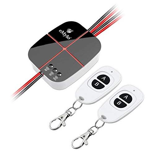 eMylo Smart WiFi Relay Switches Wireless 433Mhz RF Remote Control Light Switch Timer Controller for Household Appliance Compatible with Alexa, Google Home DC 5V 12V 24V 2 Channels
