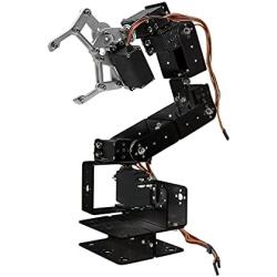 diymore Black ROT3U 6DOF Aluminium Robotic Clamp Claw Kit with MG996R Servos and 25T Metal Disc Horns