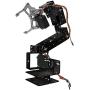 diymore Black ROT3U 6DOF Aluminium Robotic Clamp Claw Kit with MG996R Servos and 25T Metal Disc Horns