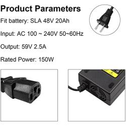 Fancy Buying CO. 48V 20AH Ebike Bicycle Battery Charger for Electric Bike Scooters Bycle 3 Holes Plug