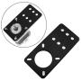 E-outstanding Nema 17 Stepper Motor Mount Flat Bracket Black Aluminum Alloy Mounting Plate for CNC 3D Printer