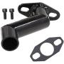 JRL 32mm-40mm Black Offset Intake Manifold and Gasket For 49cc 66cc 80cc Motorized Bike Motorised Bicycle (Black)