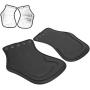 2pcs Universal Motorcycle PU Heat Deflector Engine Heating Insulation Cushion Saddle Guard Leather Side Saddle Heat Shield Deflector
