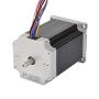 STEPPERONLINE Nema 23 Stepper Motor 2.83Nm 4A 8-Wire 6.35mm Dual Shaft CNC Mill Lathe Router