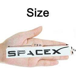 Compatible with Tesla SpaceX Sticker 3D Car Rear Trunk Emblem Sticker for Tesla Accessories (SpaceX Red)